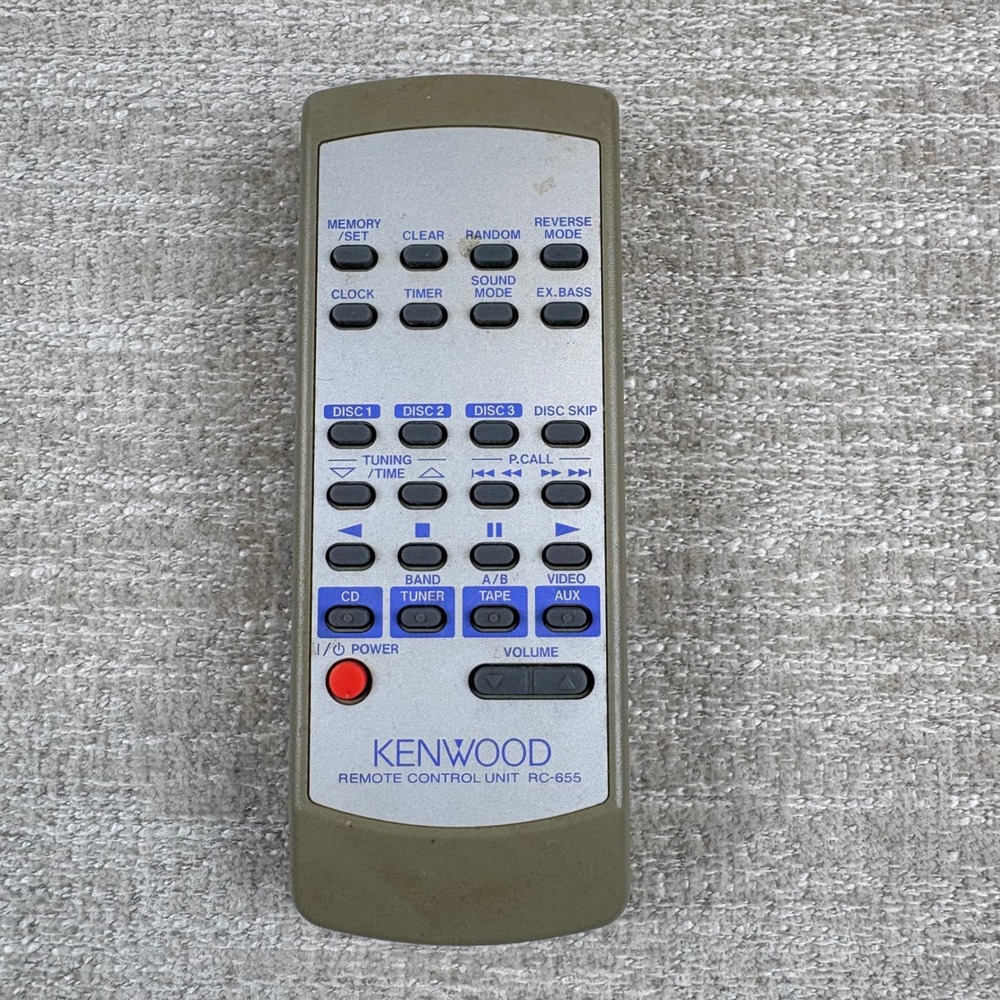 Genuine Kenwood RC-655 Remote Control Unit Vintage Audio System Accessory Tested